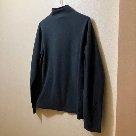 The North Face Men's Black 1/4 Zip Fleece Pullover Logo Sweatshirt Size Large - Picture 2 of 6